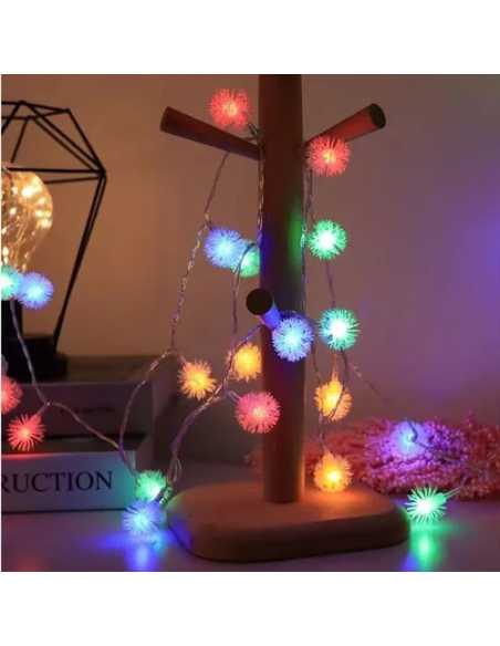GUIRNALDA LED 20 LUCES 3,5M COPO DE NIEVE 3,5cm 220V MULTICOLOR