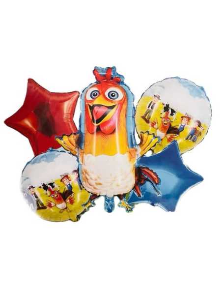 SET 5 GLOBOS METALIZADOS GRANJA DE ZENON (BARTOLO) x1