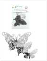 ADORNO MARIPOSA 3D GIBREADO 6u PLATA