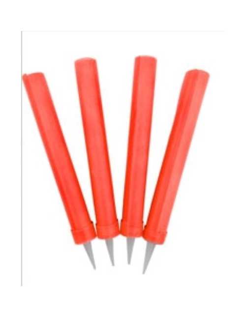 BENGALA x1 12cm PREMIUM DECORADA NARANJA FLUO