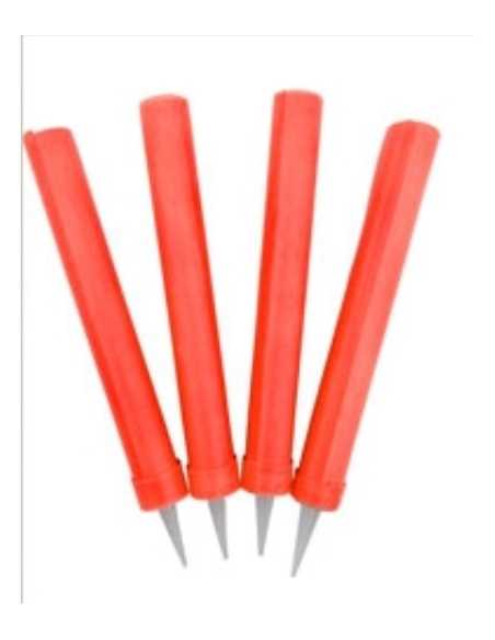 BENGALA x1 12cm PREMIUM DECORADA NARANJA FLUO
