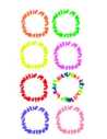 COLLAR DE FLORES DE TELA COLORES SURTIDOS x1