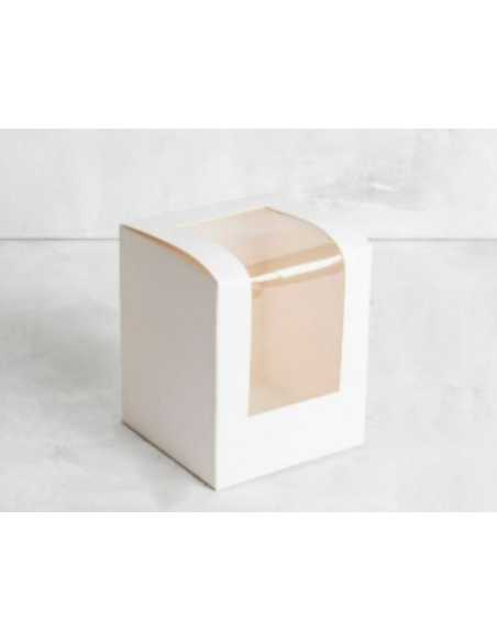 CAJA PORCION 12X12 CON VISOR BLANCO