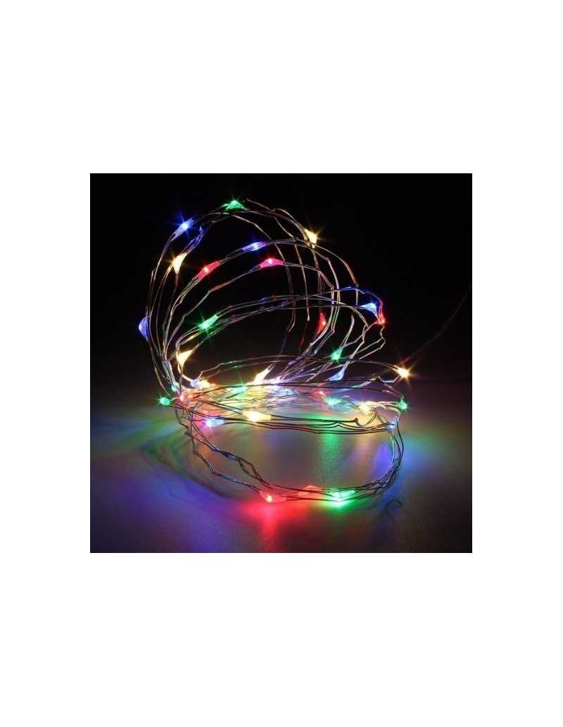 GUIRNALDA MICROLED ALAMBRE DECO 10 LUCES 50cm MULTICOLOR x1