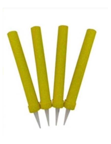 BENGALA 12cm GIBREADA AMARILLO x1