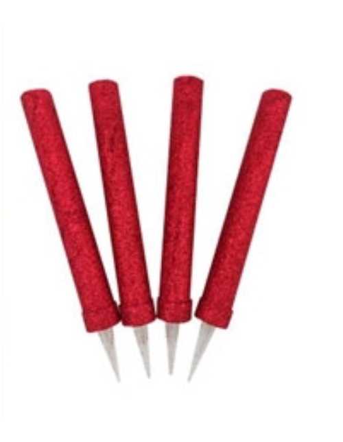 BENGALA 12cm GIBREADA ROJA x1