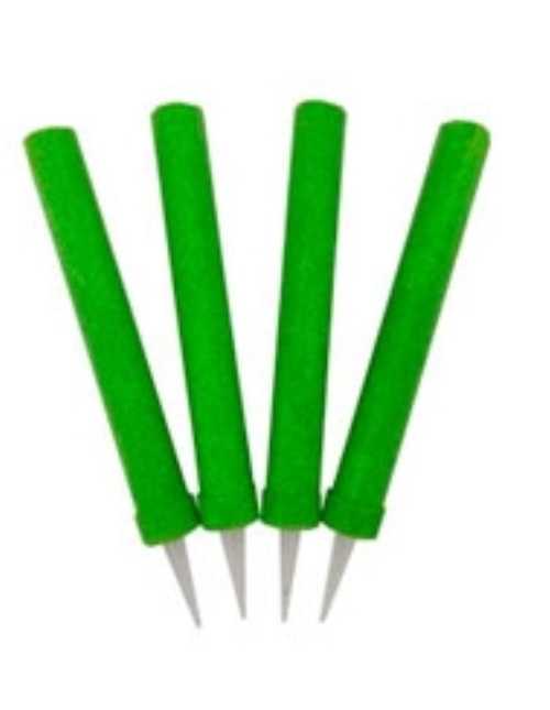 BENGALA 12cm GIBREADA VERDE MANZANA x1