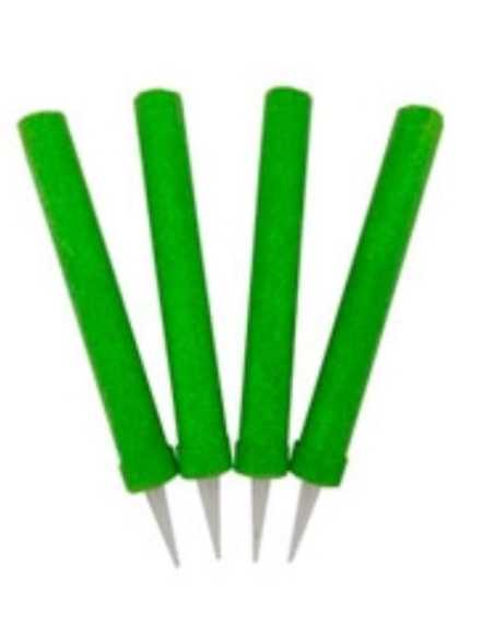BENGALA 12cm GIBREADA VERDE MANZANA x1