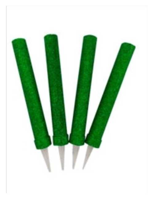BENGALA 12cm GIBREADA VERDE OSCURO x1