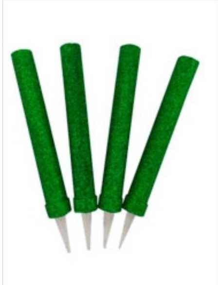 BENGALA 12cm GIBREADA VERDE OSCURO x1