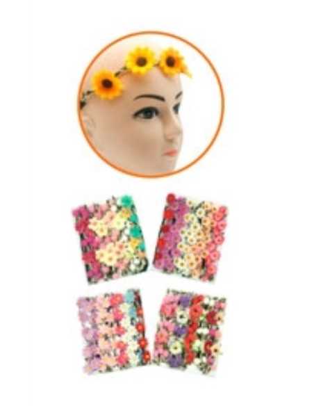 VINCHA ELASTICA DE FLORES MODELOS SURTIDOS x1