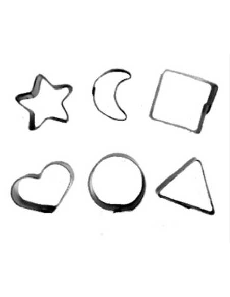 CORTANTE GALLETITAS METAL SET x6 FORMAS SURTIDAS MINI 2cm x 1