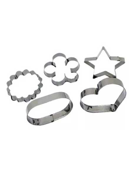 CORTANTE GALLETITAS METAL SET x5 FORMAS SURTIDAS 5cm x1