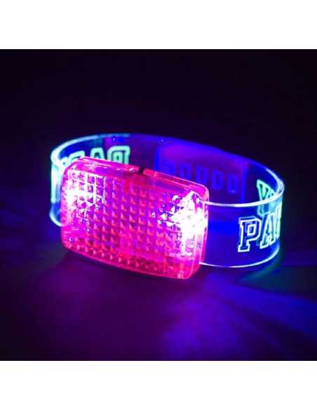 PULSERA LUMINOSA AUDIORITMICA PARTY AZUL x1