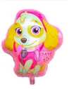 GLOBO METALIZADO PERSONAJES SILUETA 65cm PAW PATROL ROSA SKYE x1