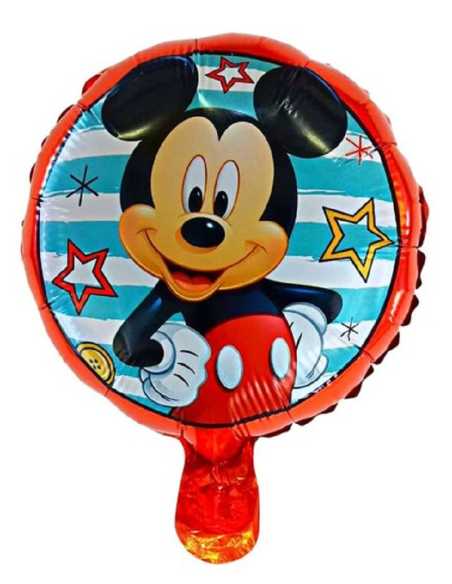 GLOBO METALIZADO PERSONAJES 10" 25cm MICKEY MODELOS SURTIDOS x1