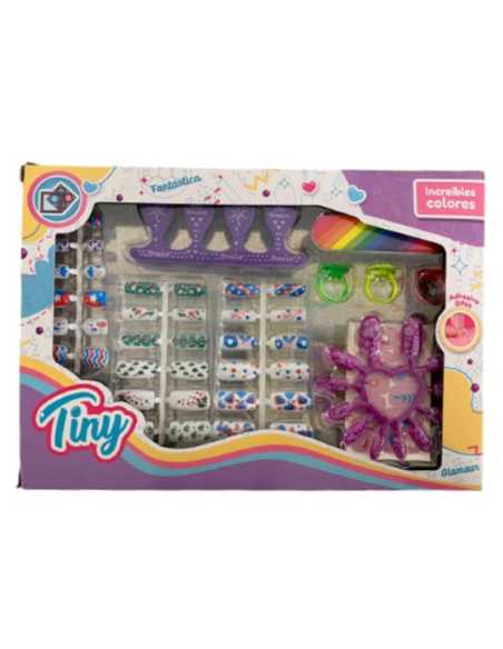SET UÑAS POSTIZAS LIMA Y ACCESORIOS TINY FASHION
