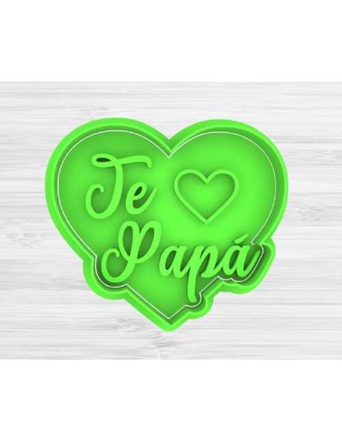 CORTANTE + STAMP 8cm TE AMO PAPA