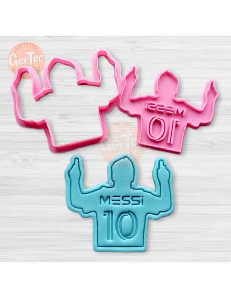 CORTANTE + STAMP 8cm MESSI 10 FESTEJO