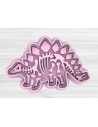 CORTANTE + STAMP 8cm ESQUELETO FOSIL DINOSAURIO