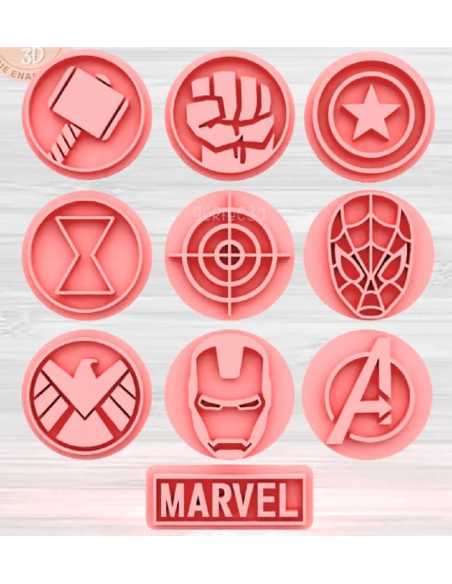 SET MINI SELLOS x10u AVENGERS SUPERHEROES
