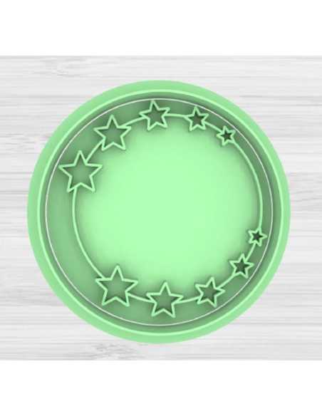 STAMP 8cm MARCO CIRCULAR ESTRELLAS