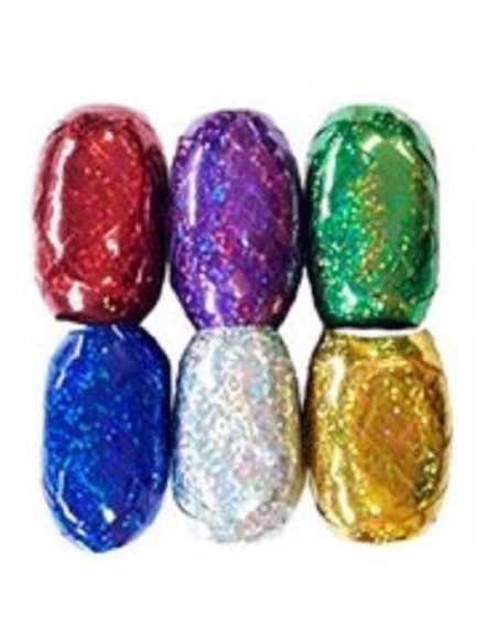 PROMO BULTO CINTA RIBBON METALIZADA 10M X10 COLORES SURTIDOS x1
