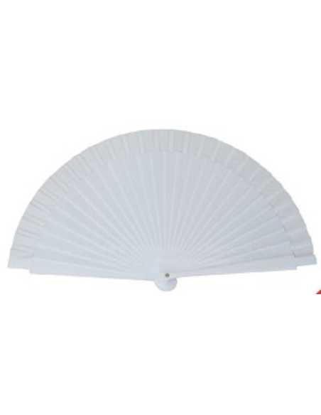 ABANICO ACRILICO 23cm BLANCO x1