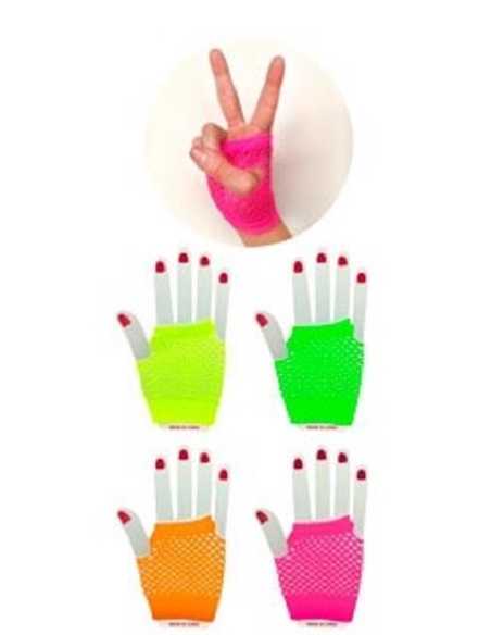GUANTES DE RED FLUOR CORTO COLORES SURTIDOS x1
