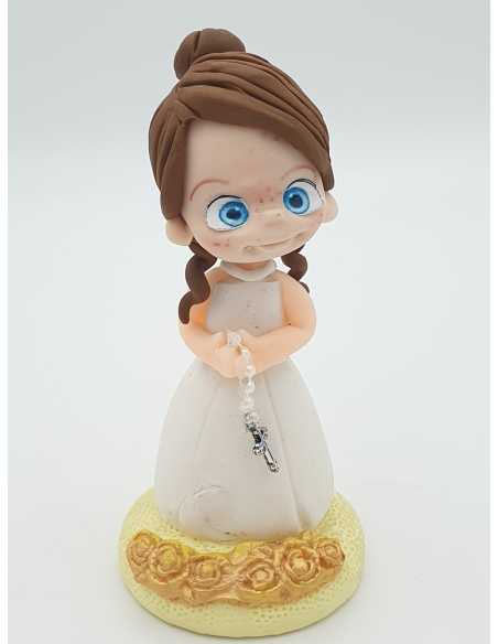 ADORNO PORCELANA NENE/NENA VIRGEN COMUNION C/ACCESORIOS