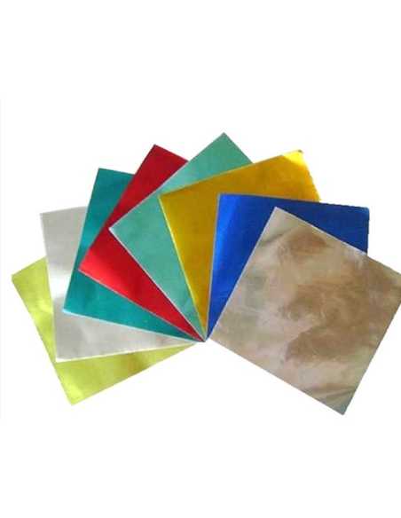 PAPEL GLASE METAL 10x10cm x 10hojas