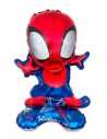 GLOBO METALIZADO SILUETA SPIDERMAN CON BASE 45cm x1