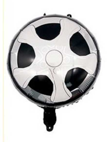 GLOBO METALIZADO 18" 45cm NEUMATICO CARRERA x1