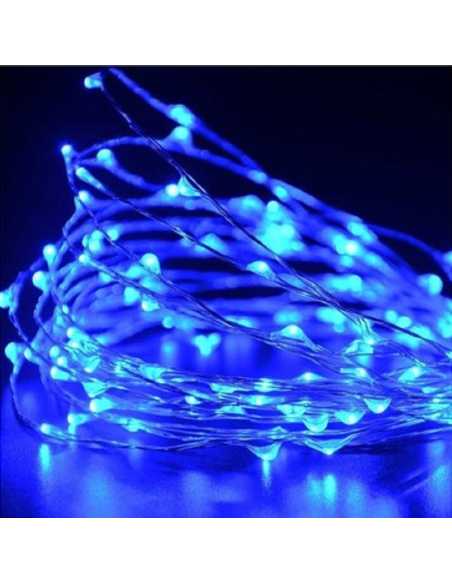 GUIRNALDA MICROLED ALAMBRE DECO 10 LUCES 1M FRIA CON SECUENCIAS x1