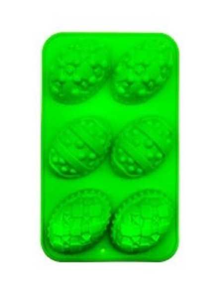 MOLDE DE SILICONA 27,5x16,5cm 6 HUEVO DECORADO III x1