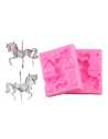 MOLDE SILICONA CABALLO CARROUSEL x2 7x6cm x1