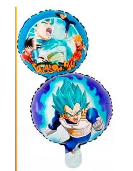 PROMO GLOBO METALIZADO PERSONAJES 10" 25cm DRAGON BALL VEGUETA x1