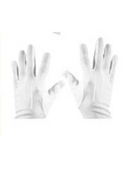 PROMO GUANTES BLANCOS DE TELA ADULTO CORTO LYCRA x PAR