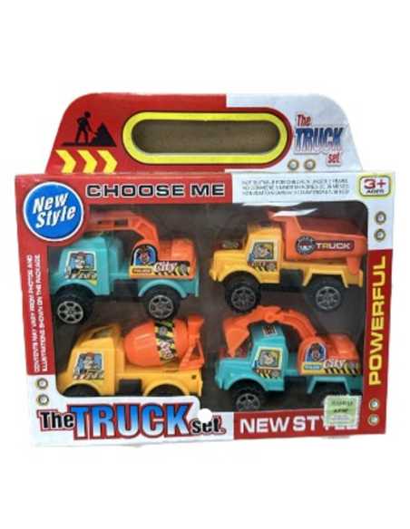 COCHES DE CONSTRUCCION x4 EN CAJA