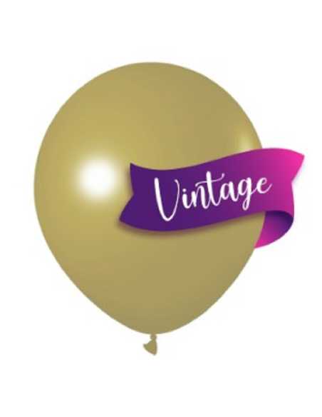 GLOBO STANDARD 12" PASTEL MOSTAZA VINTAGE x 25