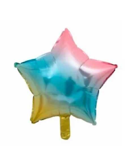GLOBO METALIZADO ESTRELLA GRADIENTE 18"