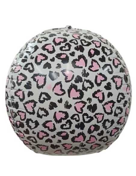 GLOBO ORBS 4D ANIMAL PRINT ROSA x 1