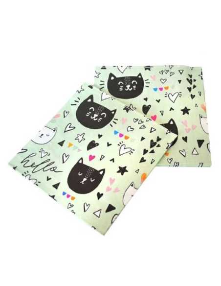 SERVILLETA PREMIUM GATITOS x20