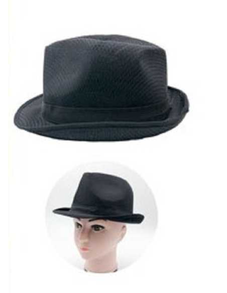 SOMBRERO GORRO PANAMEÑO NEGRO