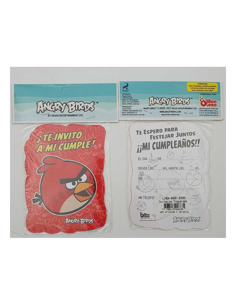 INVITACIONES X10 ANGRY BIRDS
