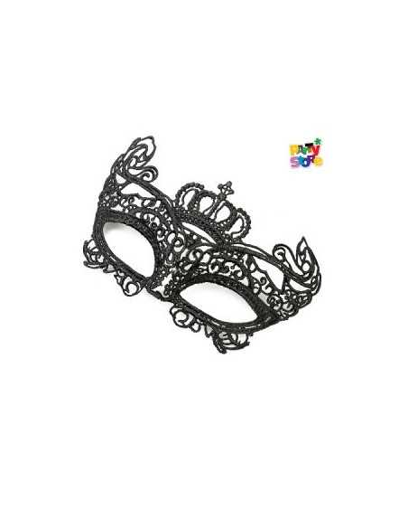 ANTIFAZ ENCAJE NEGRO CORONA AT01