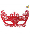 ANTIFAZ ENCAJE ROJO CORONA AT11