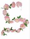 GUIRNALDA FLORES ARTIFICIALES 2,10mts FUCSIA BLANCA x1