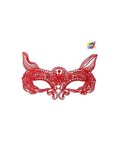 ANTIFAZ ENCAJE ROJO GATITA AT12