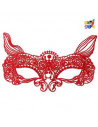 ANTIFAZ ENCAJE ROJO GATITA AT12